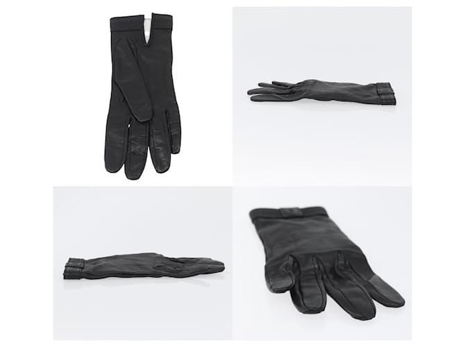 Hermès 24 Faubourg Handschuhe Schwarz - Ansicht 3