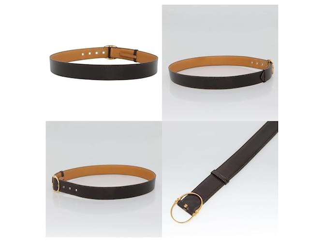 Hermès 36,6 cm brauner Ledergürtel - Ansicht 3