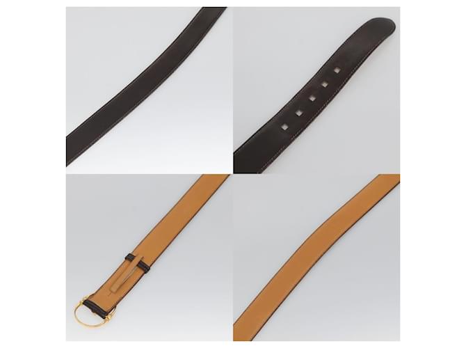 Hermès 36,6 cm brauner Ledergürtel - Ansicht 4