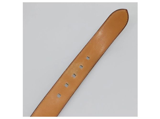 Hermès 36,6 cm brauner Ledergürtel - Ansicht 5