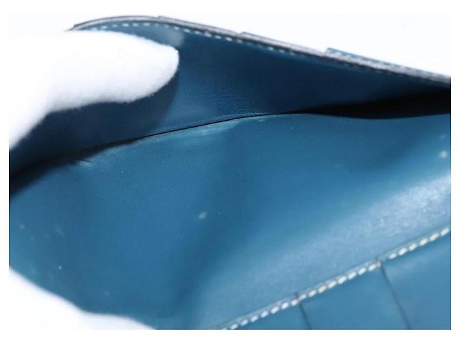 Hermès Kelly Geldbörse Blau Leder - Ansicht 7