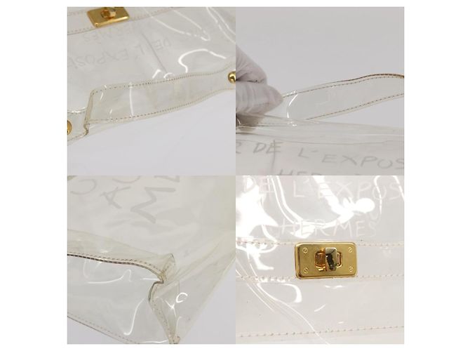 Borsa Kelly Hermès bianca Bianco - vista 4