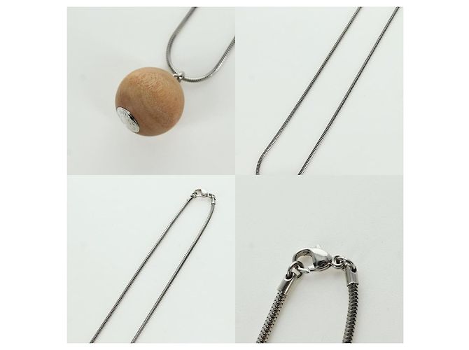 Collar Woodball de metal beige de Hermès - vista 3