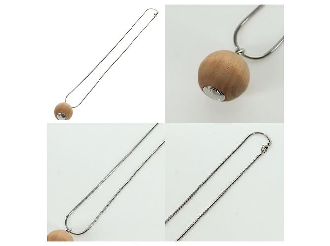 Collar Woodball de metal beige de Hermès - vista 4