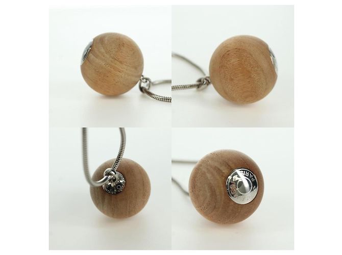 Collar Woodball de metal beige de Hermès - vista 5