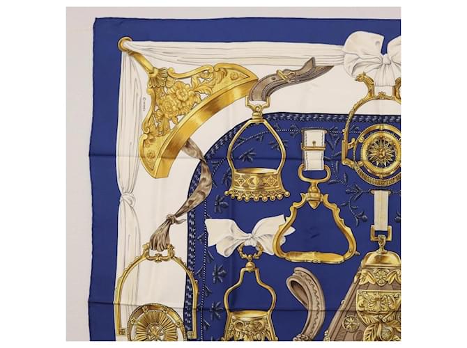 Sciarpa Hermès Carré 90 Blu - vista 2
