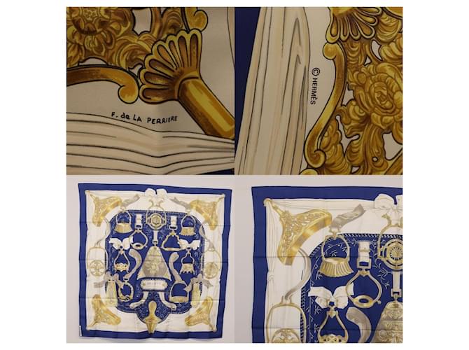 Sciarpa Hermès Carré 90 Blu - vista 5