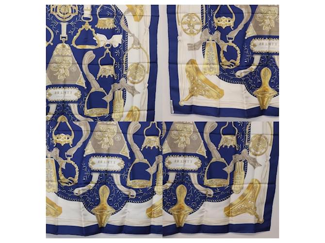 Sciarpa Hermès Carré 90 Blu - vista 7