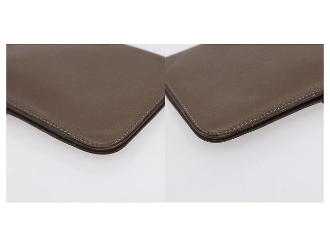 Billetera Hermès Dogon Duo GM Gris - vista 6