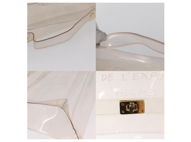 Borsa Kelly Hermès bianca Bianco - vista 4