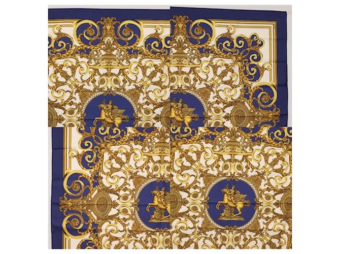 Sciarpa Hermès Carré 90 Blu - vista 3