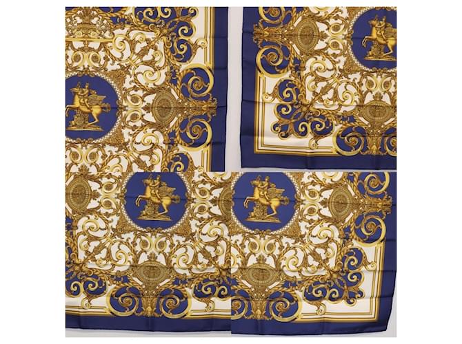 Sciarpa Hermès Carré 90 Blu - vista 4