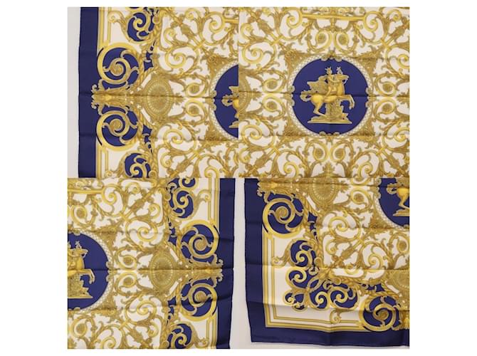 Sciarpa Hermès Carré 90 Blu - vista 7