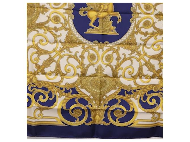 Sciarpa Hermès Carré 90 Blu - vista 8