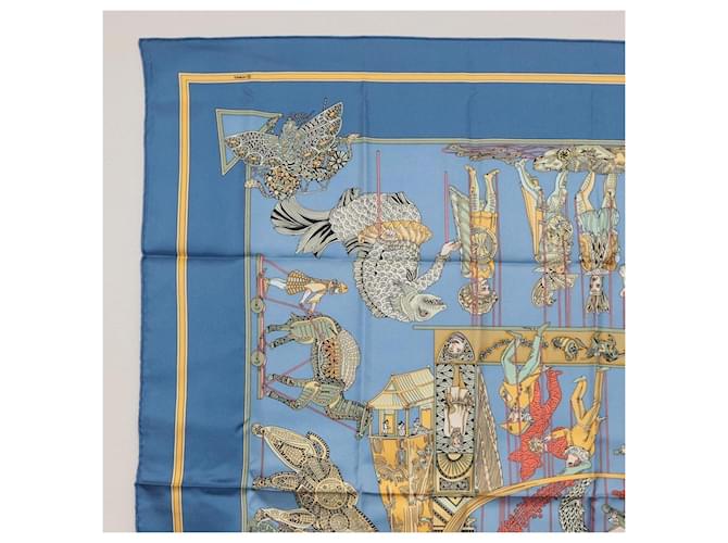 Sciarpa Hermès Carré 90 Blu - vista 2
