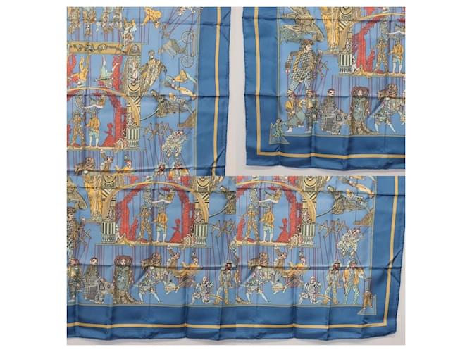 Sciarpa Hermès Carré 90 Blu - vista 4