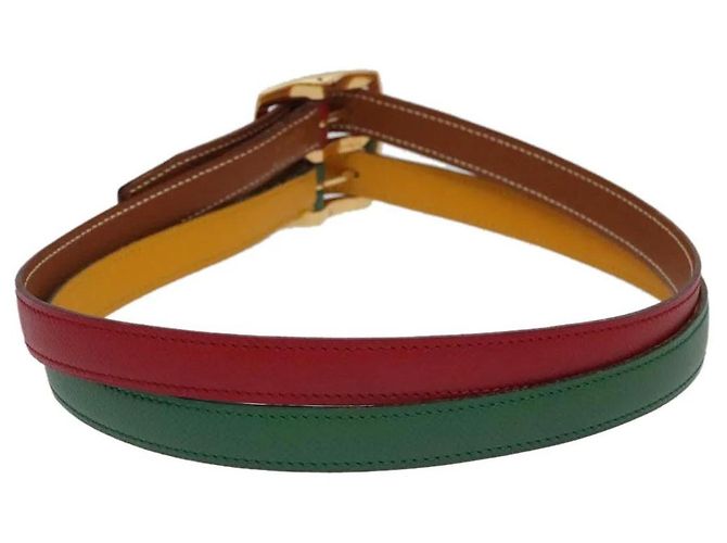 Hermès 28,3 Gürtel in mehrfarbigem Gold Mehrfarben - Ansicht 2