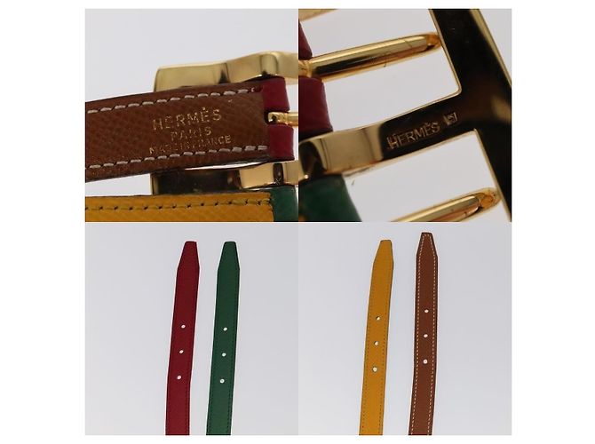 Hermès 28,3 Gürtel in mehrfarbigem Gold Mehrfarben - Ansicht 4