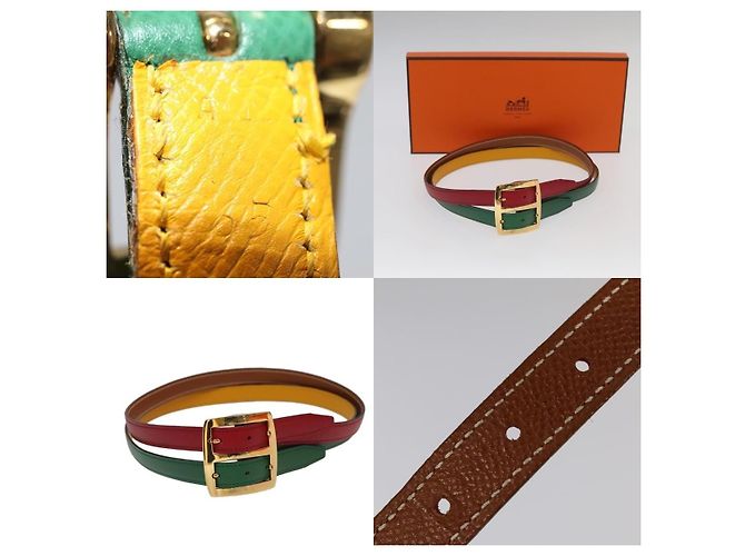 Hermès 28,3 Gürtel in mehrfarbigem Gold Mehrfarben - Ansicht 5