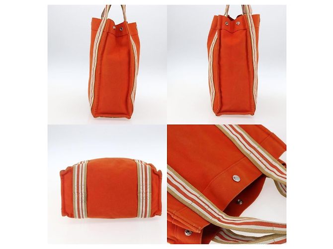 Borsa Tote da Spiaggia Hermès Arancione - vista 3