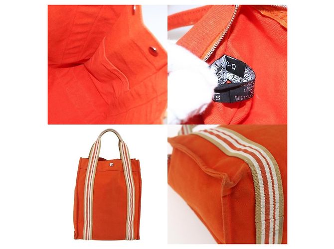 Borsa Tote da Spiaggia Hermès Arancione - vista 5