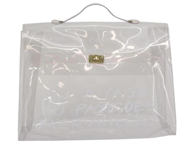 Borsa Kelly Hermès bianca Bianco - vista 2