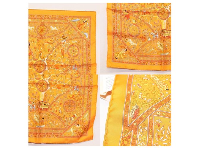 Bufanda Gavroche 45 Hermès Naranja - vista 3