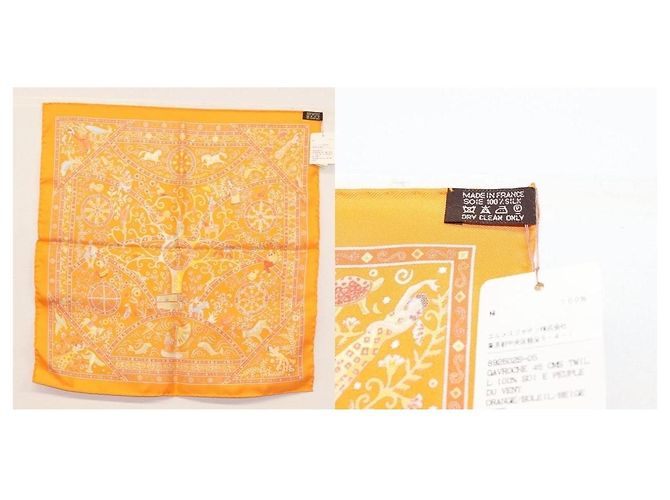 Bufanda Gavroche 45 Hermès Naranja - vista 4
