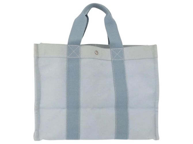 Borsa Tote Bora GM Hermès Blu in Cotone - vista 2