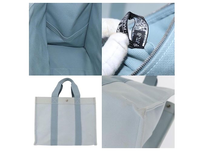 Borsa Tote Bora GM Hermès Blu in Cotone - vista 5