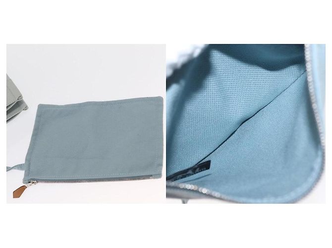 Borsa Tote Bora GM Hermès Blu in Cotone - vista 7
