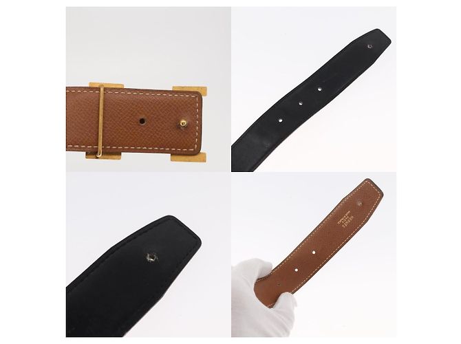 Cinturón Reversible H Constance de Cuero de Hermès Negro - vista 4