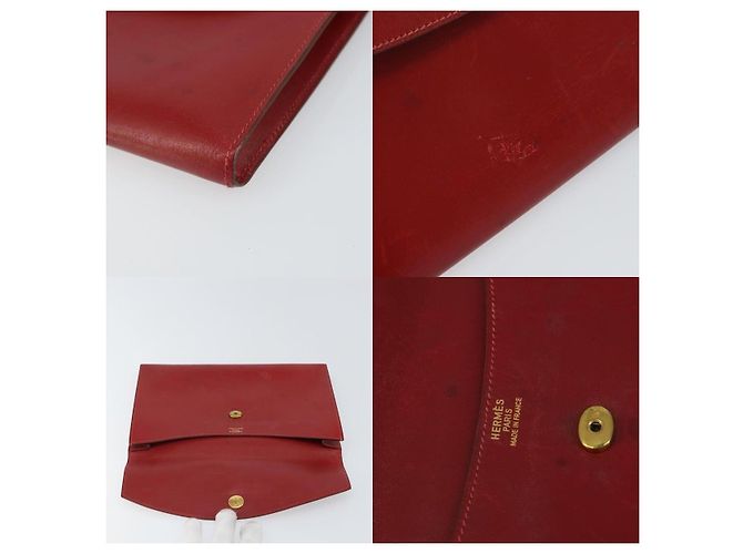 Borsa Clutch Hermès Birkin 30 Rosso - vista 4