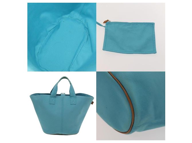 Hermès Panier Plage GM Tragetasche Blau - Ansicht 5