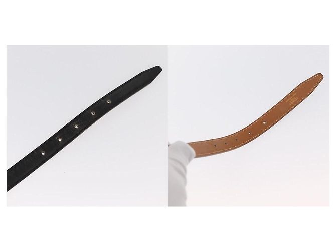 H Constance Reversible Gürtel aus Leder von Hermès Schwarz - Ansicht 4