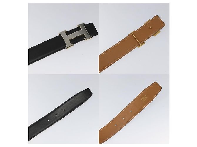 Hermès Hermes Twotone Constance H Belt Black - view 4