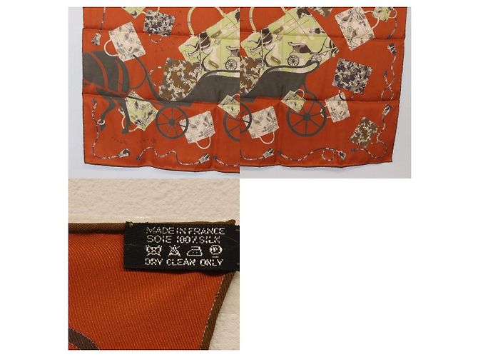 Bufanda Hermès Carré 70 Castaño - vista 5