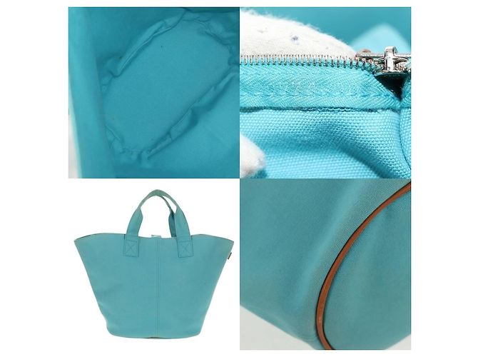 Borsa a mano Panier Plage PM di Hermès Blu - vista 5