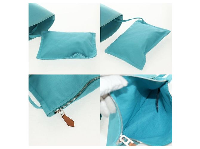 Borsa a mano Panier Plage PM di Hermès Blu - vista 7