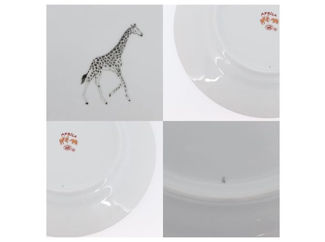 Hermès Hermes Africa Plate Pottery White Yellow Orange - view 4