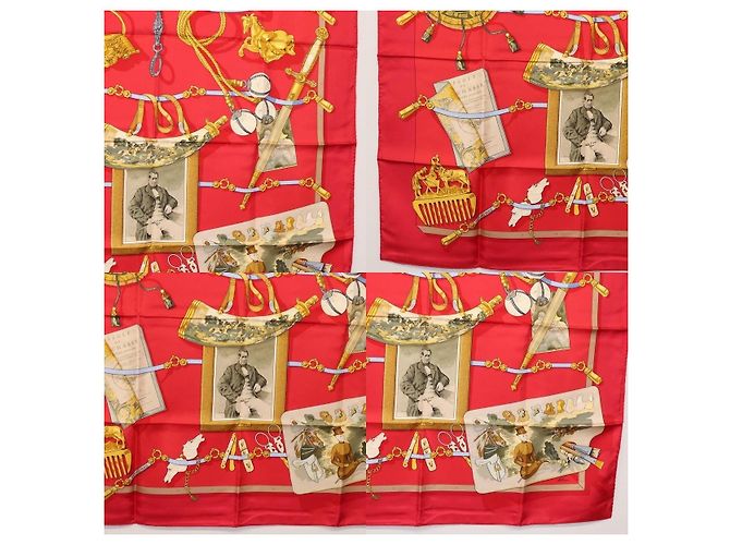 Bufanda Hermès Carré 90 Roja - vista 4