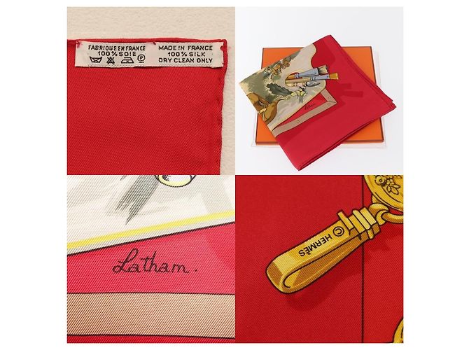 Bufanda Hermès Carré 90 Roja - vista 5