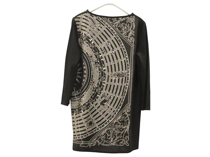 Camicia tunica in seta Hermès nera Nero - vista 2
