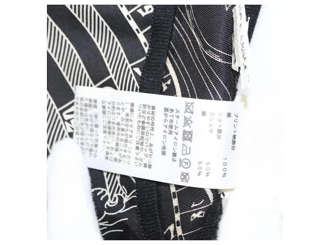 Camicia tunica in seta Hermès nera Nero - vista 4