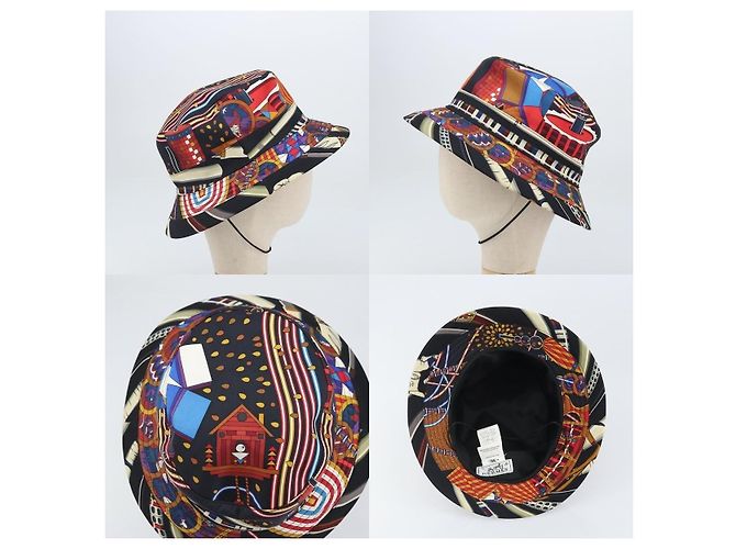 Hermès Hermes Hat Silk Multicolor Multiple colors - view 3