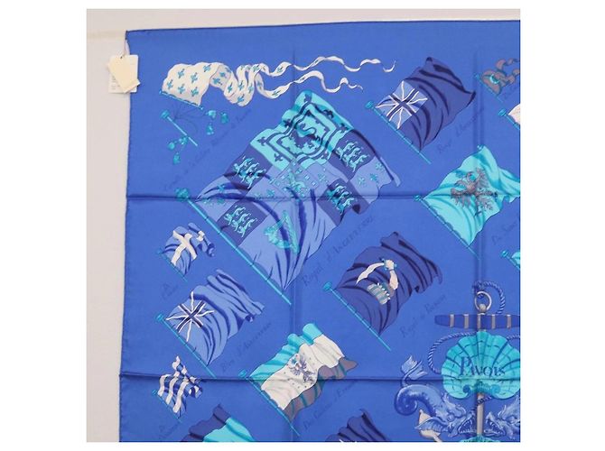 Bufanda Hermès Carré 90 Azul - vista 2