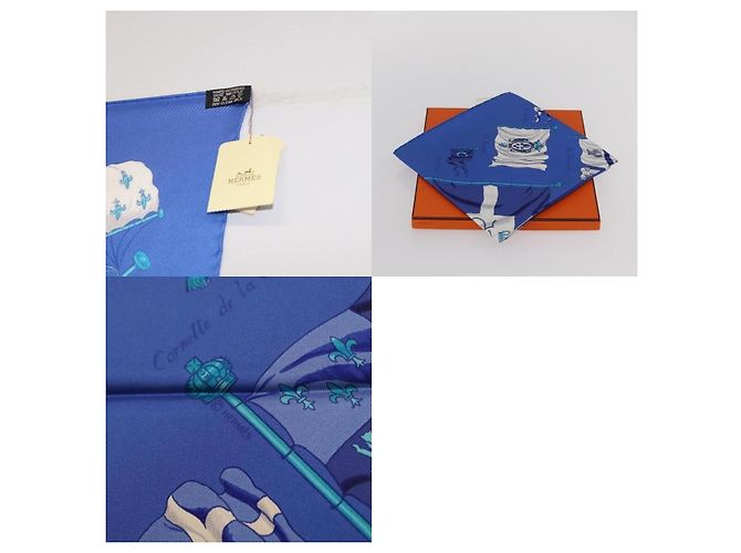 Bufanda Hermès Carré 90 Azul - vista 5