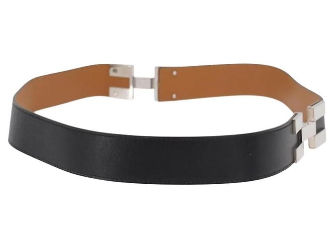 Herren Ledergürtel in Schwarz Hermès 24/32 - Ansicht 2