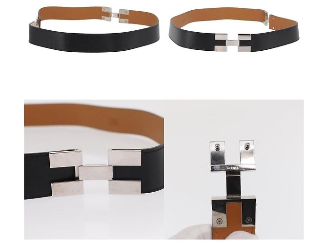 Herren Ledergürtel in Schwarz Hermès 24/32 - Ansicht 3