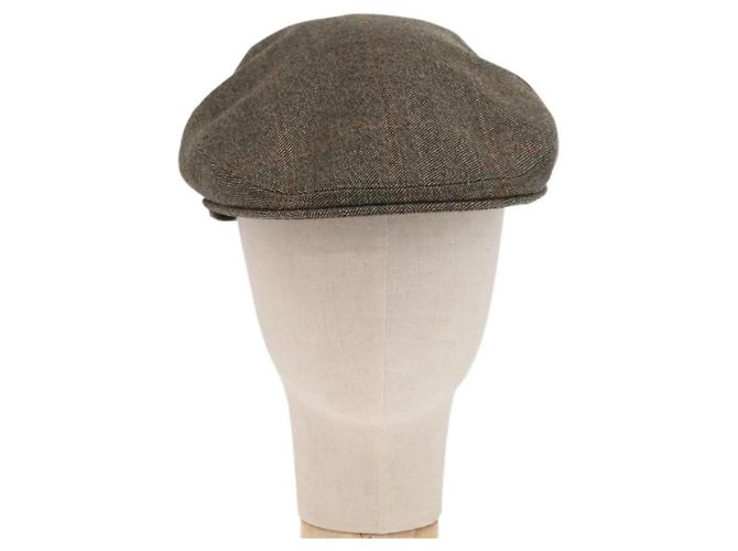 Cappello da caccia in lana khaki Hermès Verde - vista 2